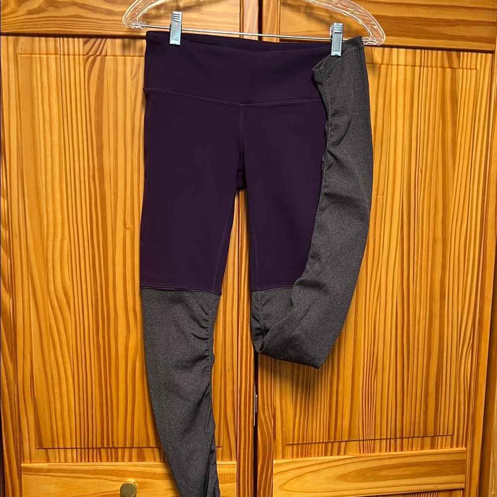 ALO Yoga Purple and Gray Leggings